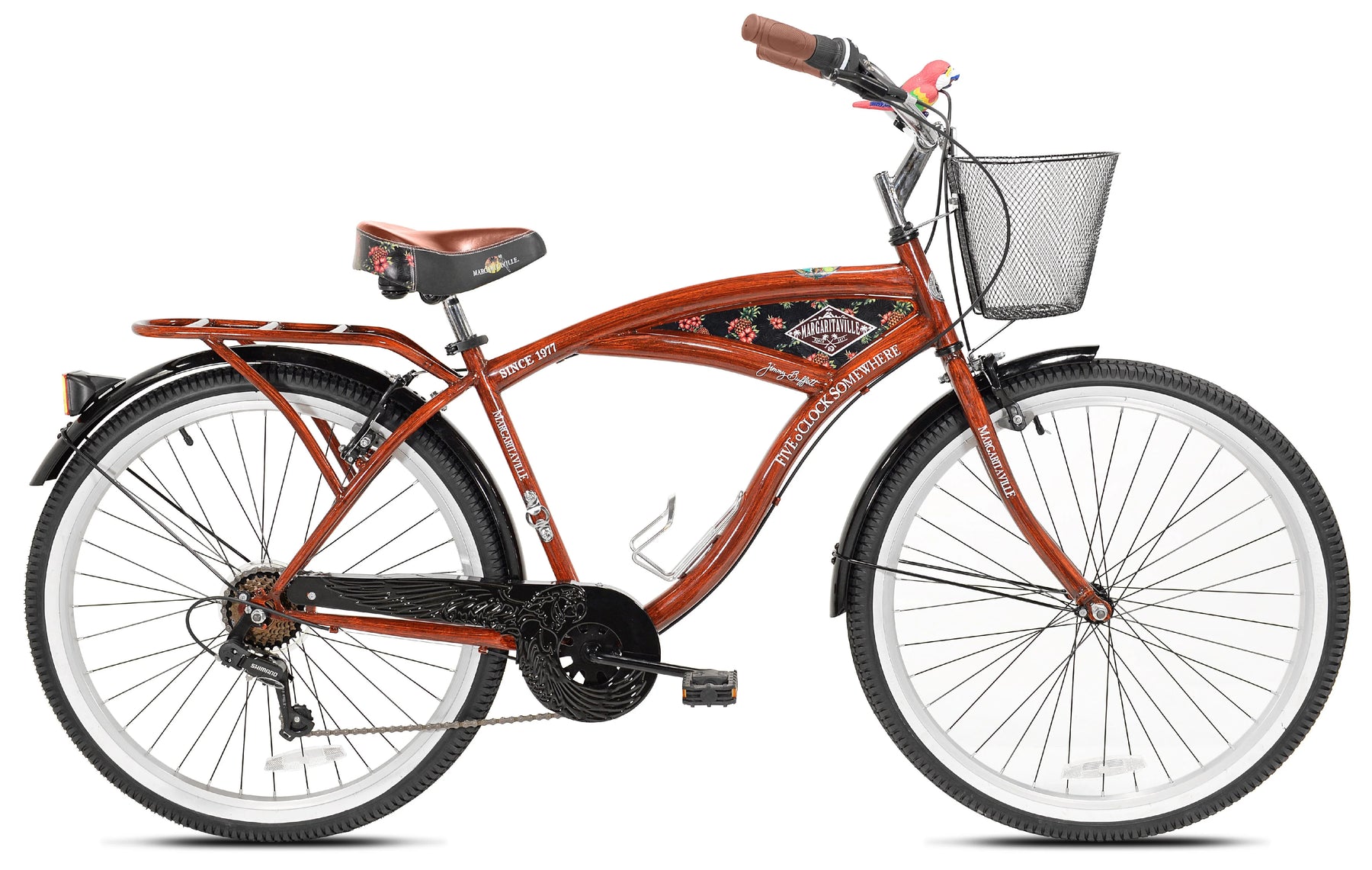 26" Margaritaville Men'S Cruiser Bike, Wood Grain Color - Product image 2