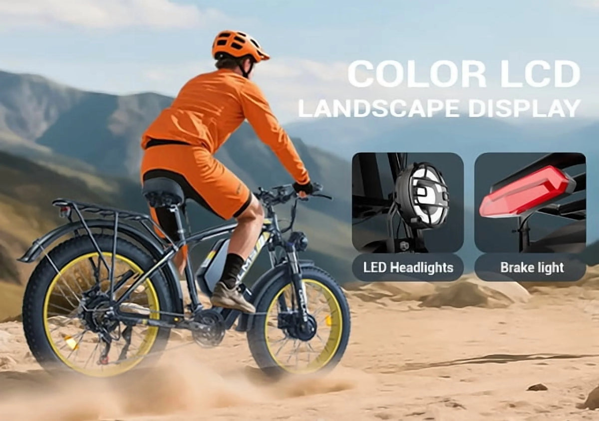 5000w Peak Dual Motor Electric Bike, 26" Fat Tire Shimano 21 Speed 45 MPH Commuter Mtb - Product image 10