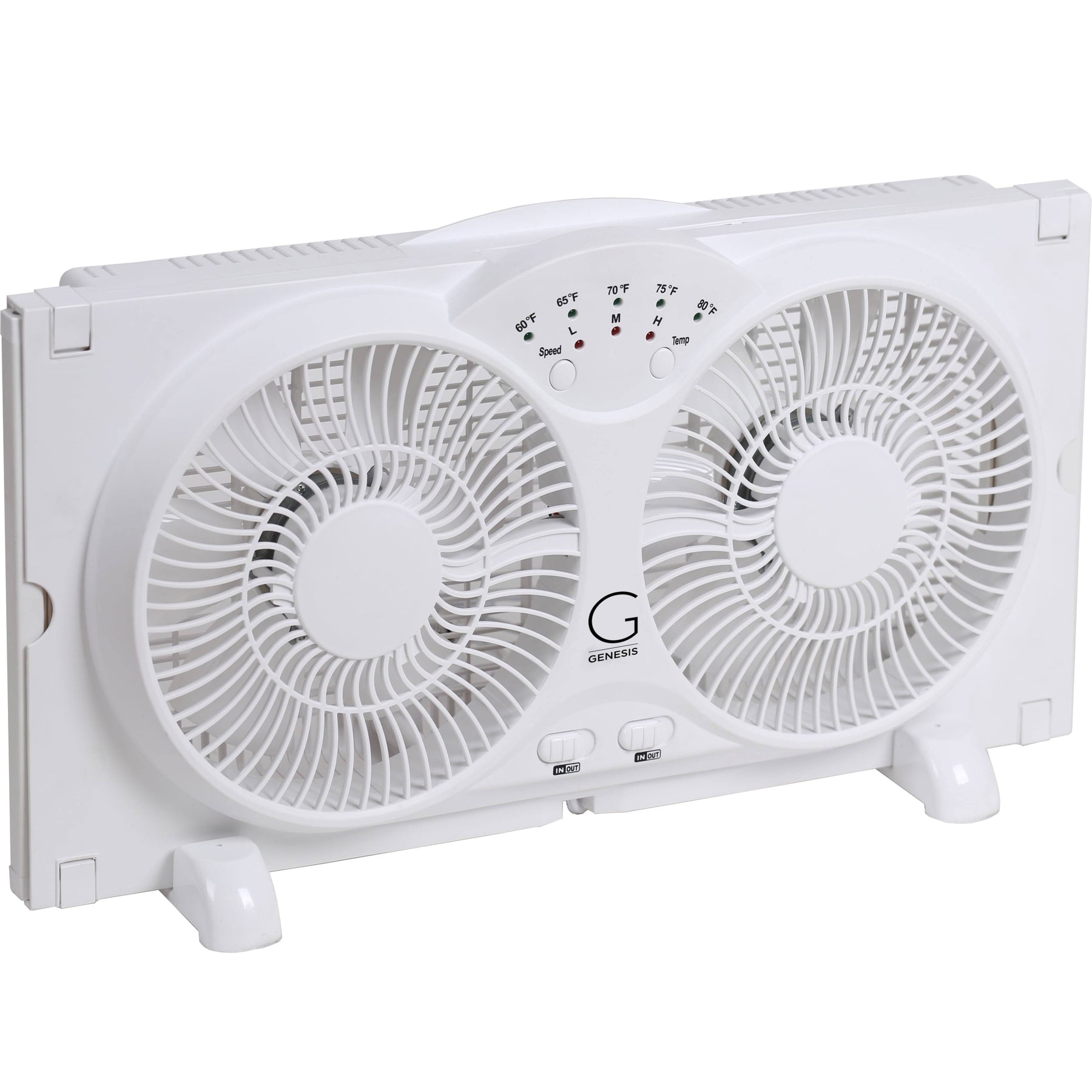 Genesis Twin Window Fan with 9 inch Blades High Velocity Reversible Airflow Fan - Product image 1