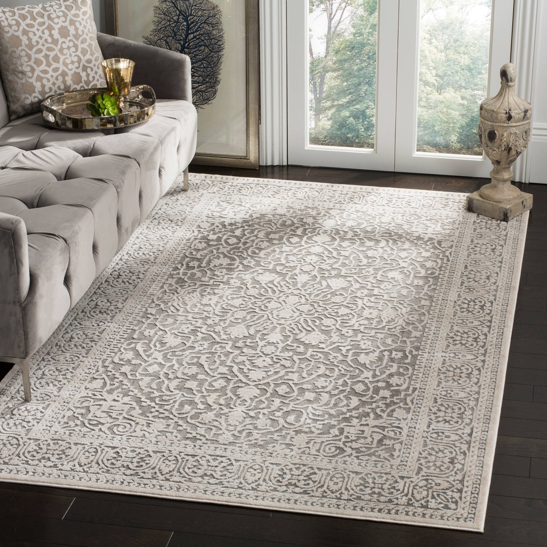 Safavieh RFT670B Reflection Dark Grey / Cream Area Rug - 8' x 10' - Product image 1