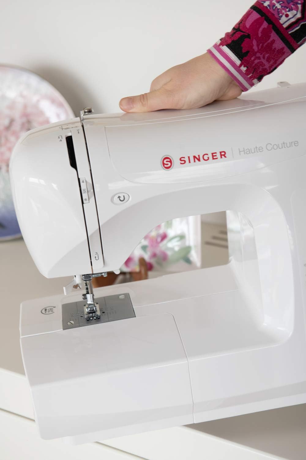 Haute Couture F527C Professional Electronic Sewing Machine, 80 Stitches, Utility, Elastic, Decorative, Easy for Beginners Electric Portable, Home