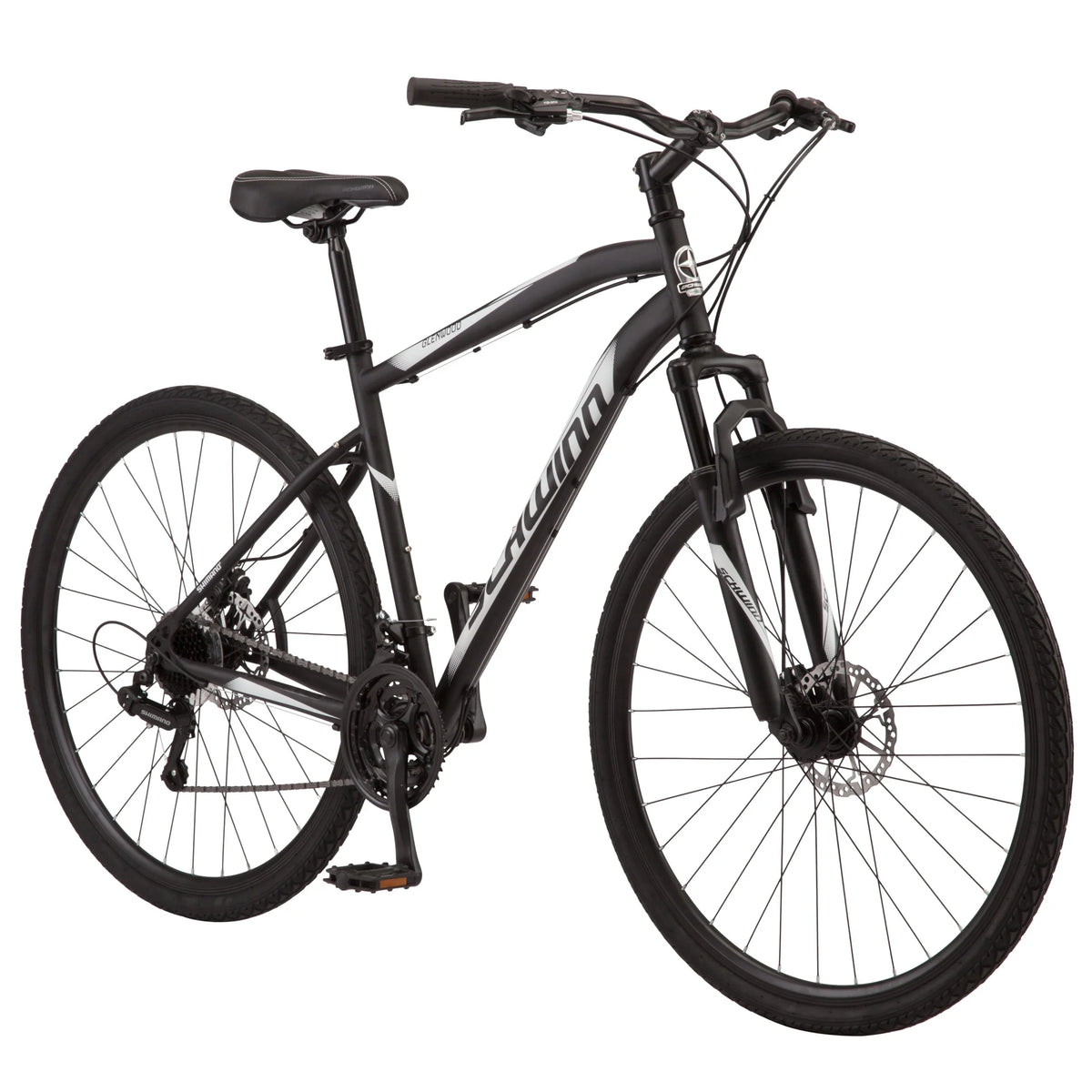 Schwinn 700c Glenwood Hybrid Bike, Adults +14 Years, Black, 21 Speeds - Product image 2