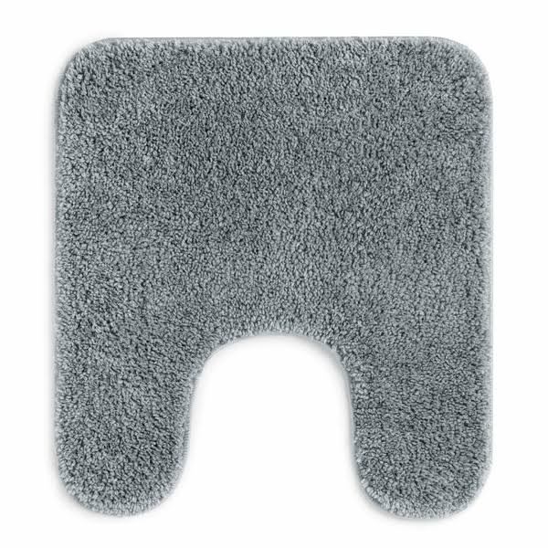 Mainstays Basic Polyester Contour Bath Rug - Grey - 20 x 22 in