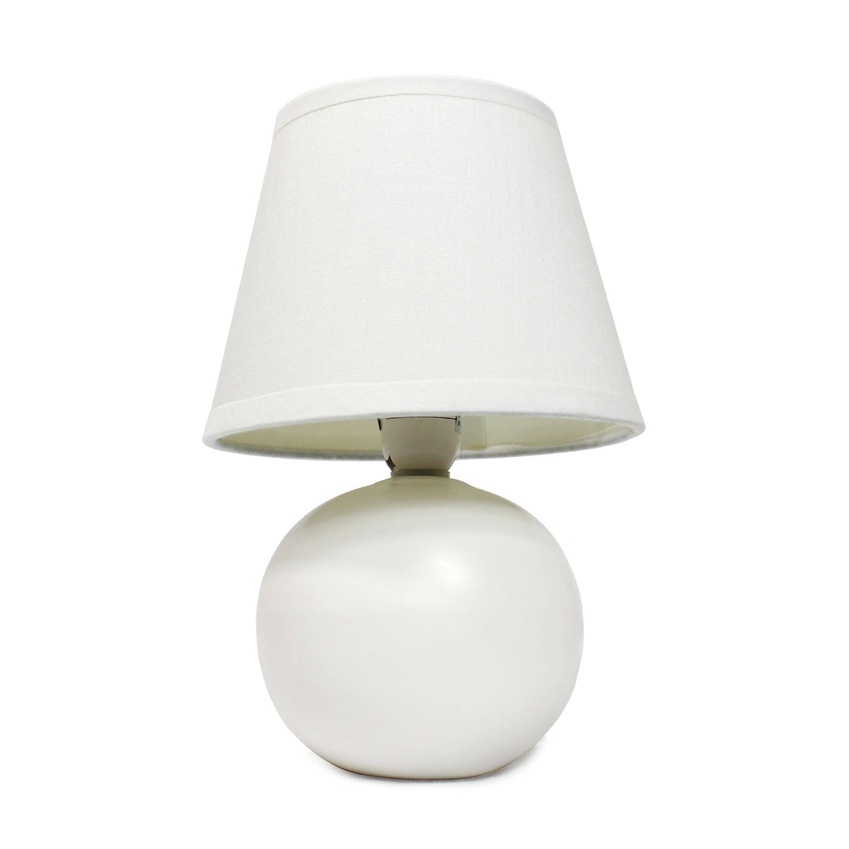 Simple Designs Mini Ceramic Globe Table Lamp - Off White - Product image 1