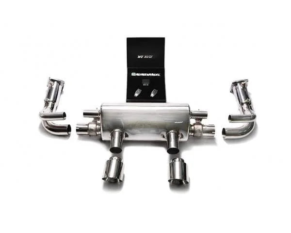 ARMYTRIX Stainless Steel Sport High-Flow Valvetronic Exhaust System Dual Chrome Silver Tips Porsche 991.2 Carrera 17-18