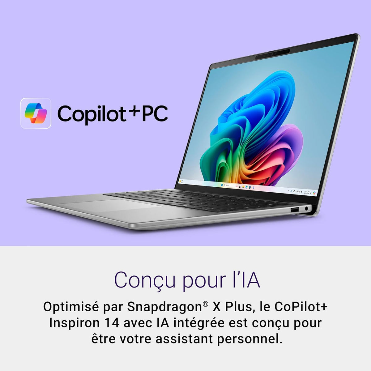 Dell Inspiron 14 (5441) Copilot+ 14" Laptop PC FHD+ 60 Hz Screen Snapdragon