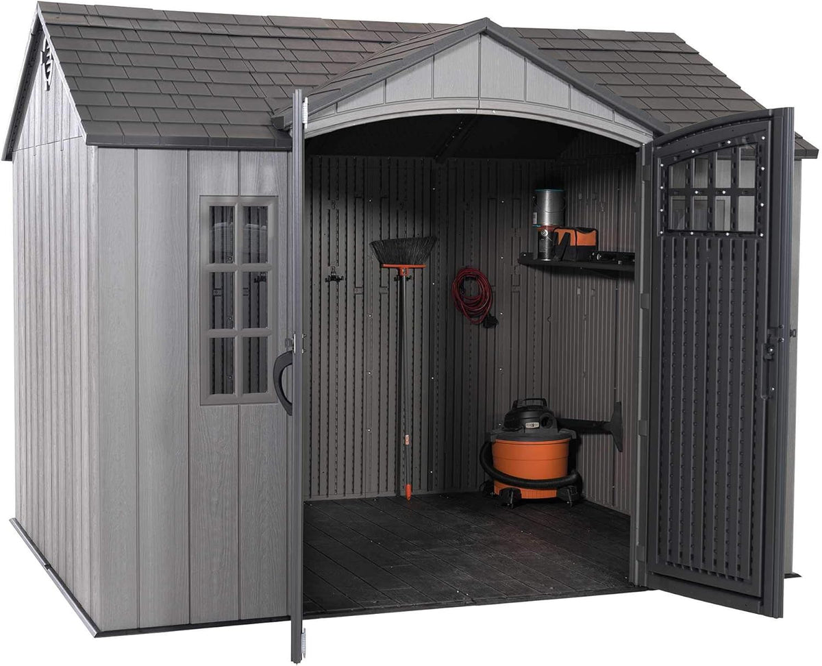 Tan Garden Shed 132.7 x 204.4 x 227.9 cm