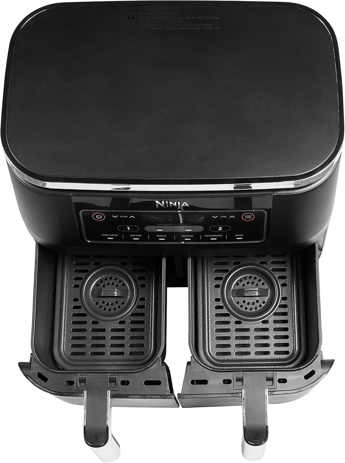 Foodi FlexDrawer Air Fryer, Dual Zone with Removable Divider, Large 10.4 L Drawer, 7-in-1, Dual Zone, Oil-Free, Dishwasher Safe Non-Stick Parts, Black AF500EU