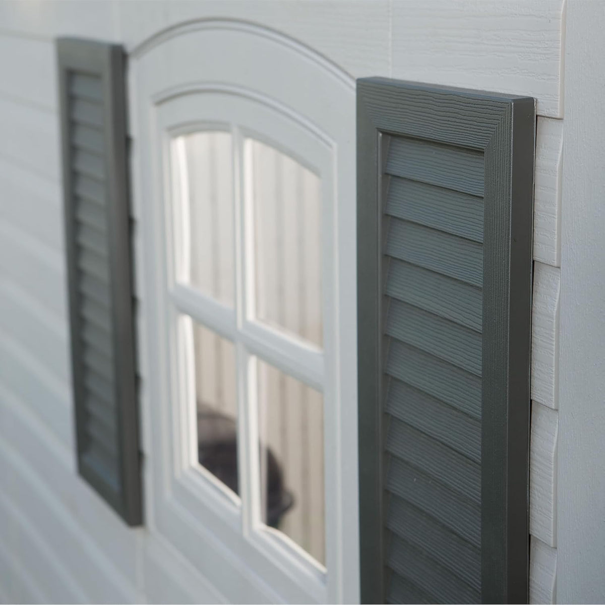 Tan Garden Shed 132.7 x 204.4 x 227.9 cm