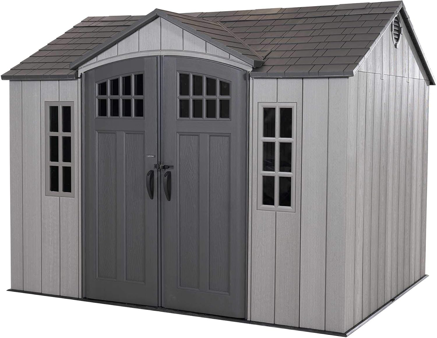Tan Garden Shed 132.7 x 204.4 x 227.9 cm