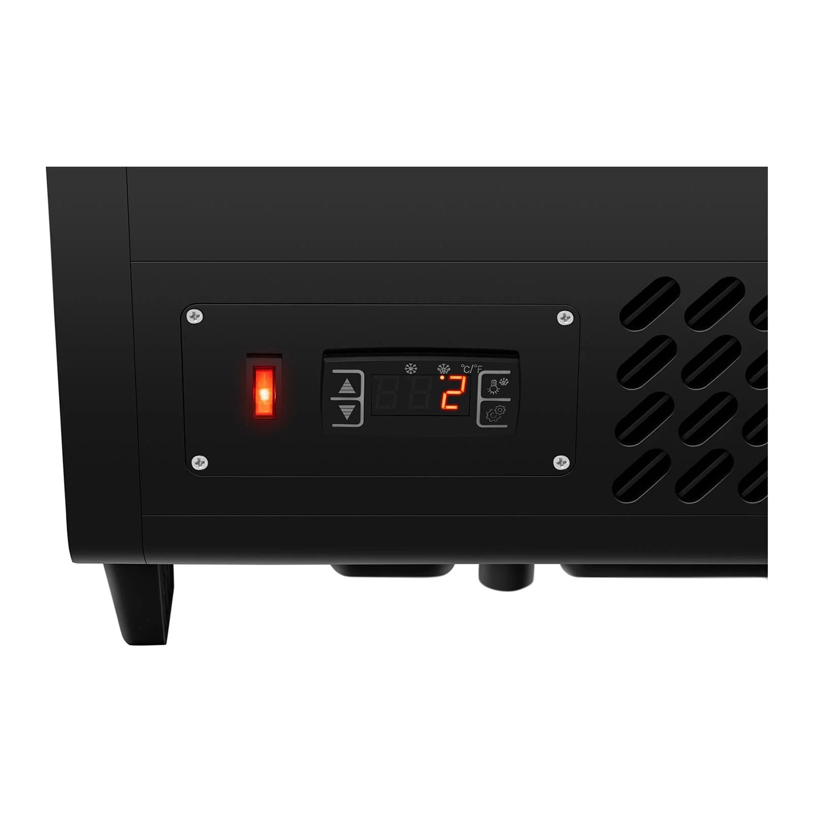 Refrigerated display case 100 liters 3 levels plastic black tempered glass 14_0005388 -