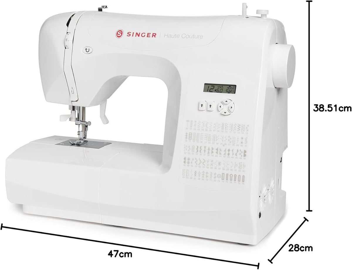 Haute Couture F527C Professional Electronic Sewing Machine, 80 Stitches, Utility, Elastic, Decorative, Easy for Beginners Electric Portable, Home