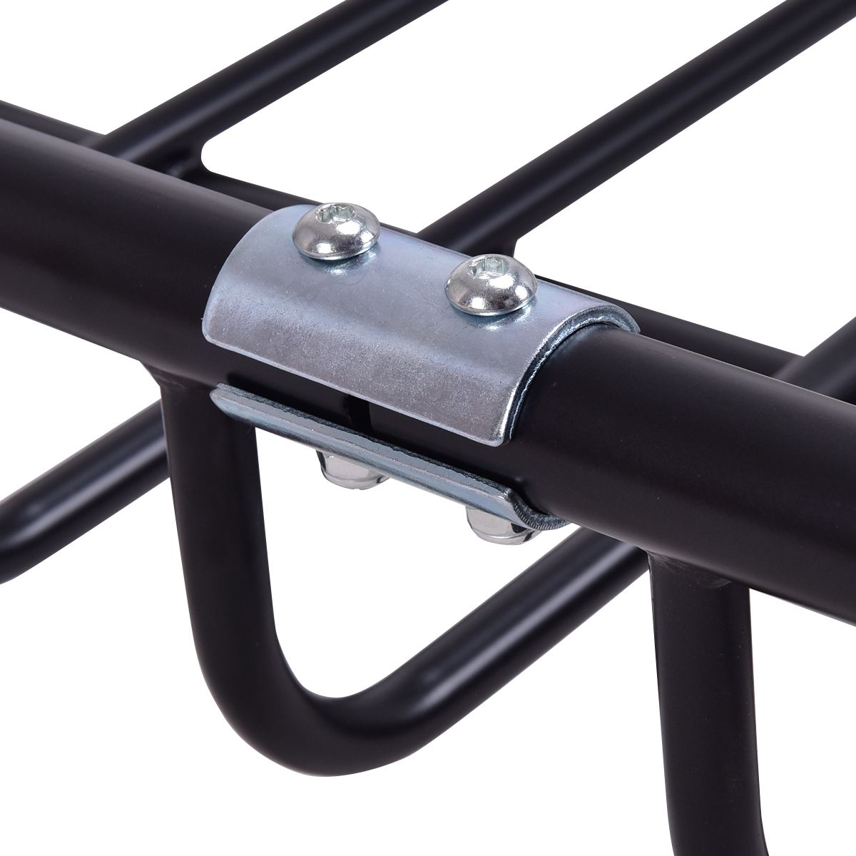 Metal Luggage Rack Vehicle Support Bar High Strength Rustproof Steel 120x98x16.5cm,Black -