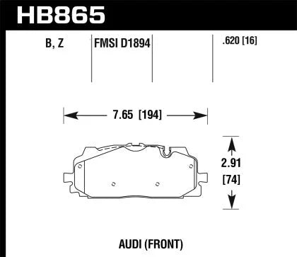 Hawk Performance HB865 Series Brake Pad