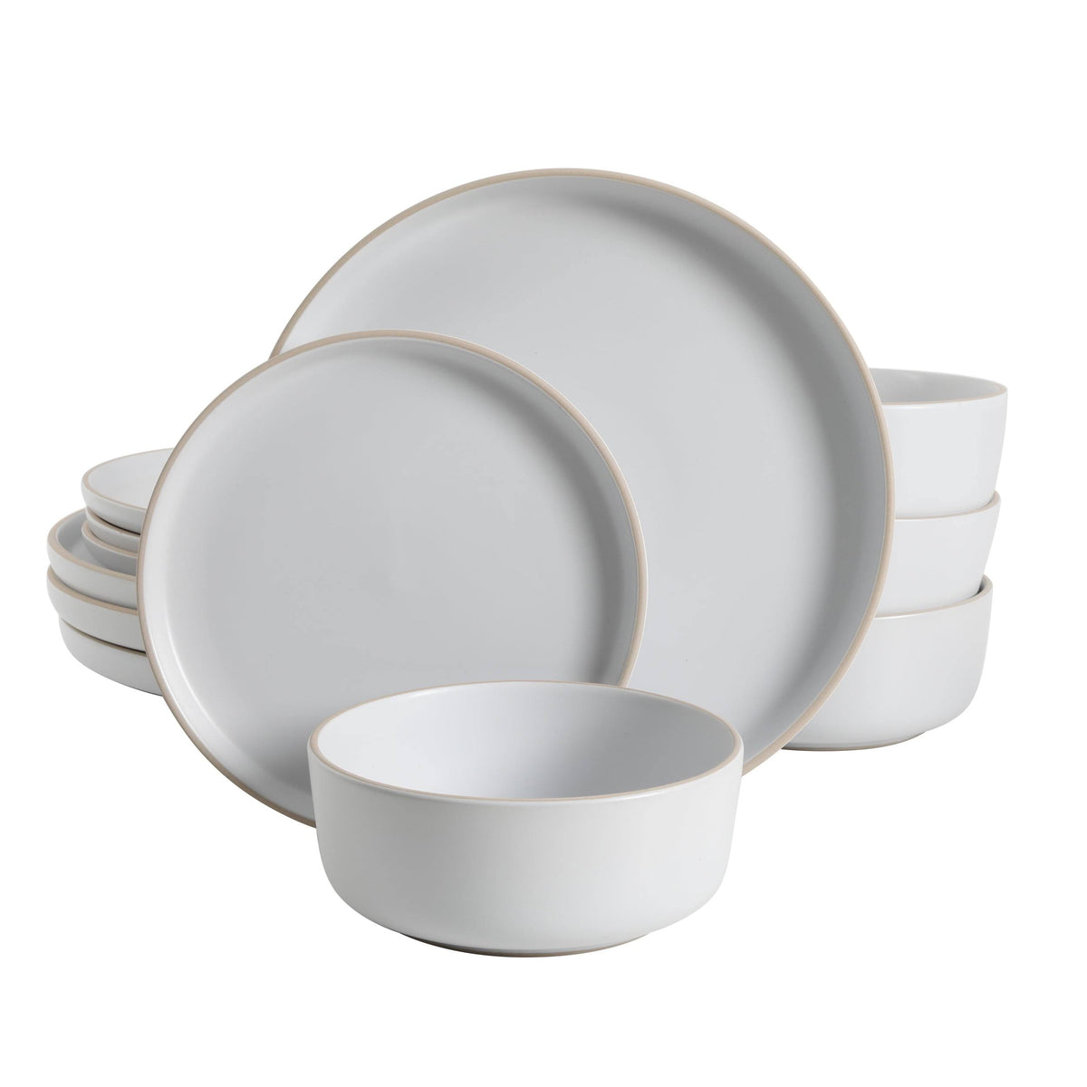 Gibson Home Everyday Essential White Dinnerware Set, 12-Piece Set - Product image 1