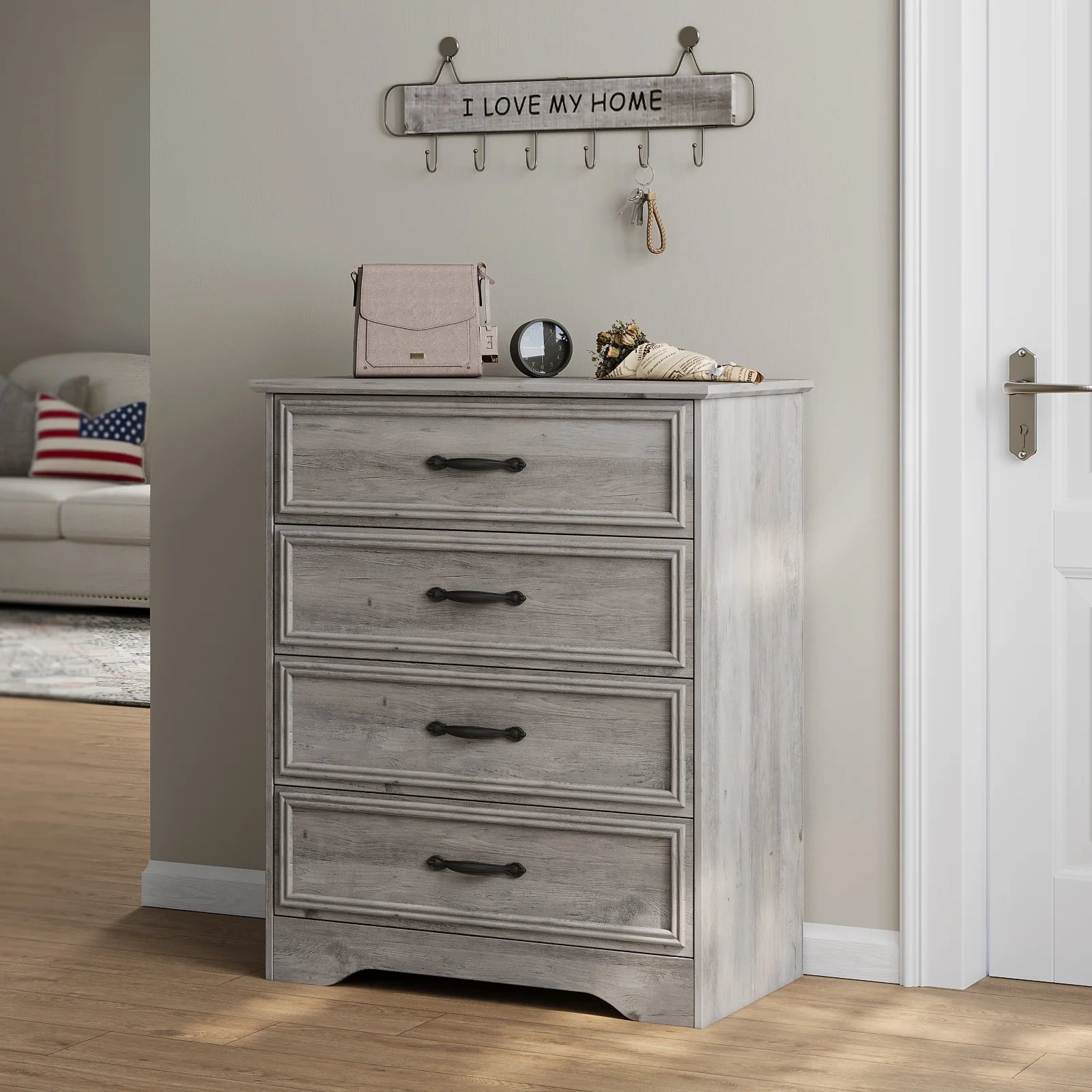Holliwill 4 Drawer Dressers for Bedroom, Modern Wood Chest of Drawers Storage Cabinet for Living Room - Product image 5