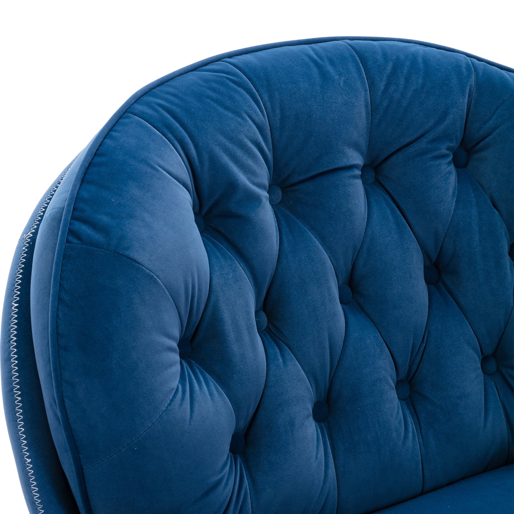 Swivel Accent Chair with Ottoman, Velvet Accent Chair with Footrest, Mid - Product image 6