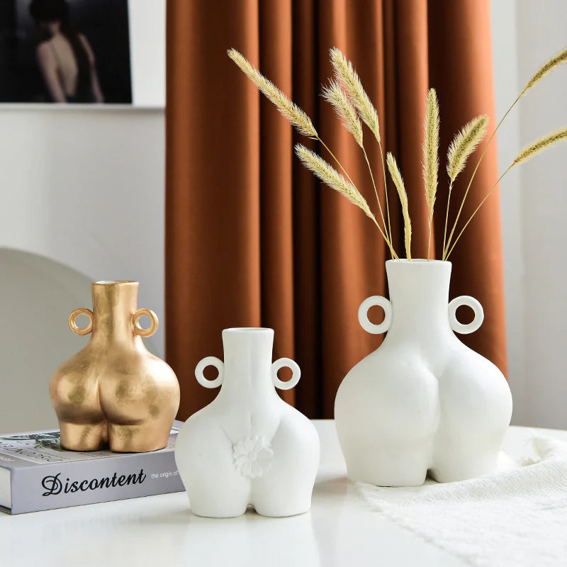 Nordic Human Body Ceramics Vases Home Decoration Accessories Office Dining Table Flower Arrangement - Product image 3