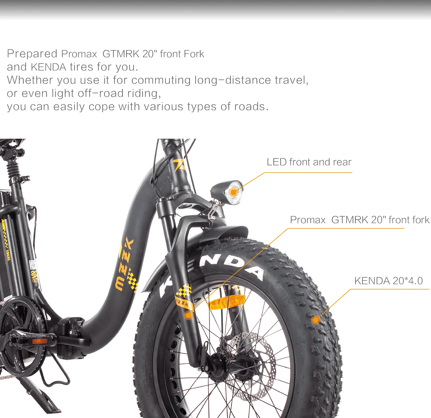 Folding Electric Bike for Adults, Ebikes for Adults 7 Speed Powerful 750W BAFANG Motor 20" 4.0 Fat Tire - Product image 8