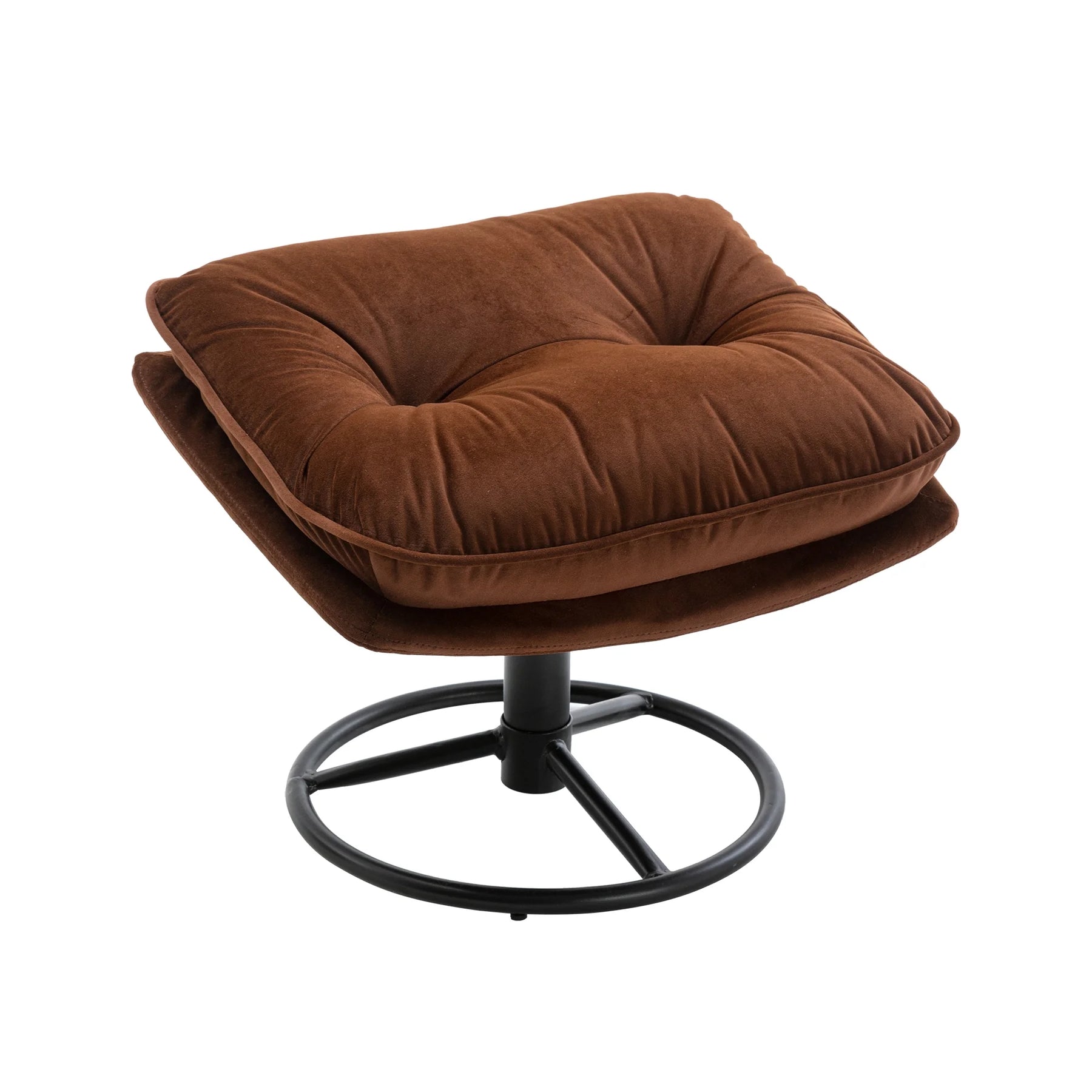 Swivel Accent Chair with Ottoman, Velvet Accent Chair with Footrest, Mid - Product image 14
