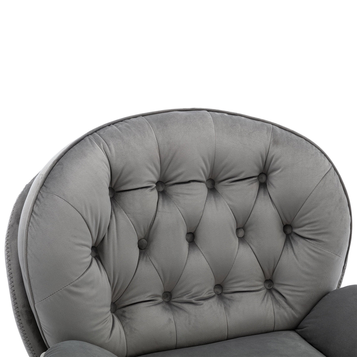 Swivel Accent Chair with Ottoman, Velvet Accent Chair with Footrest, Mid - Product image 17