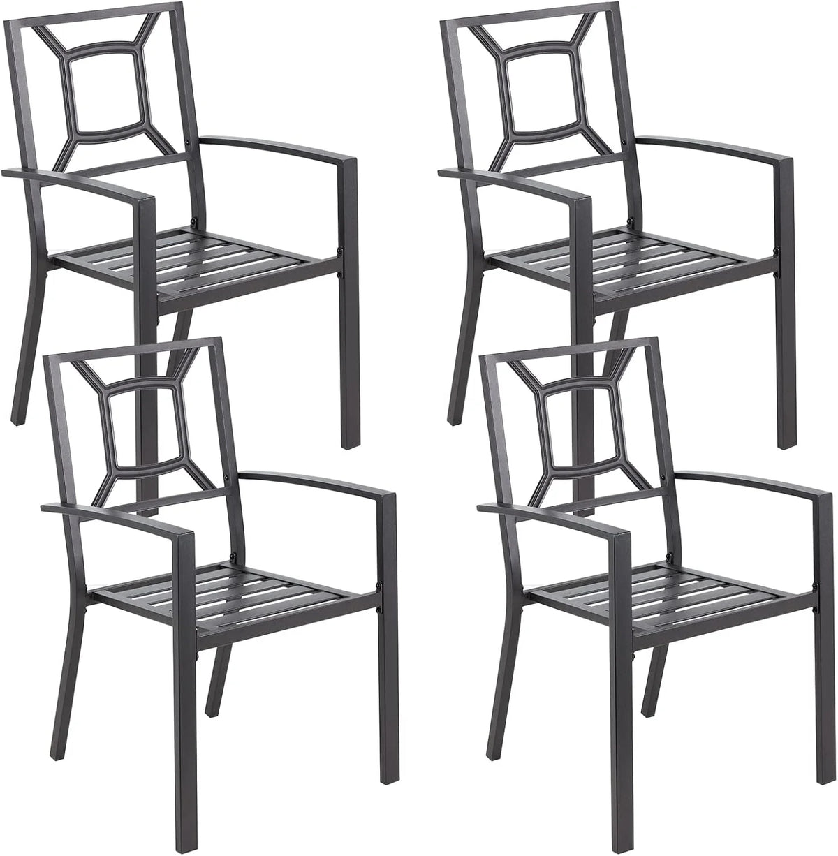 AECOJOY Metal Dining Chairs, Outdoor Patio Dining Chairs with Armrest - Product image 13