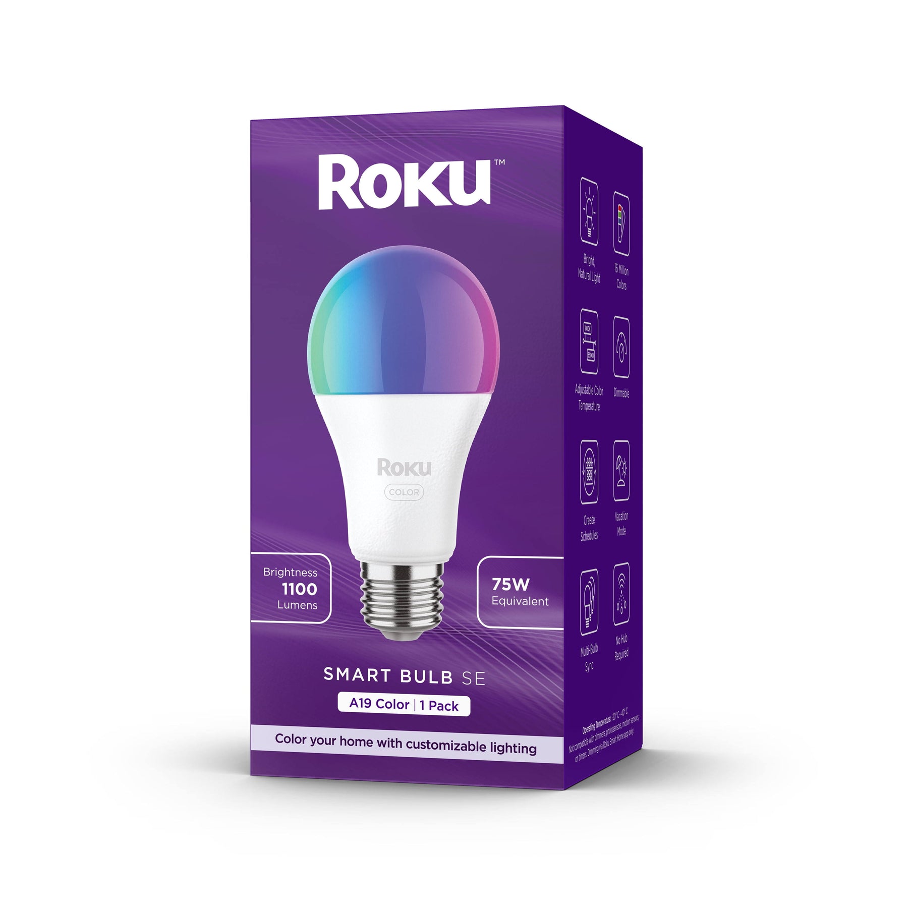 Roku Smart Home Smart Bulb SE (color) with 16 Million Color Options - 12 Watts - Product image 1