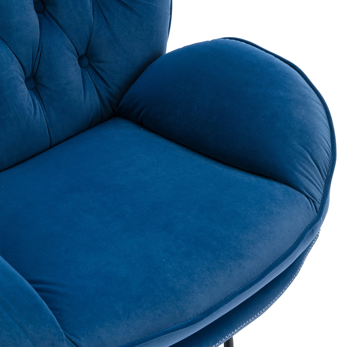 Swivel Accent Chair with Ottoman, Velvet Accent Chair with Footrest, Mid - Product image 8
