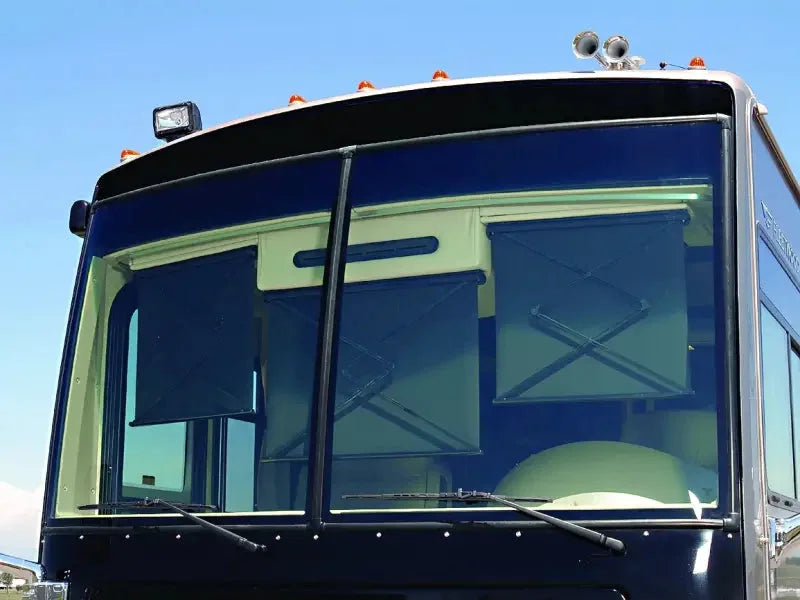 YS043QA36L-RP Carefree RV Windshield Shade Mounted 12V Power Operation